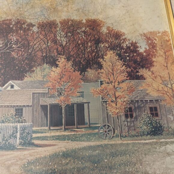 Tom Heflin Vintage Art Print Midway Village - Picture 6 of 8